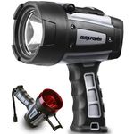 Durapower Rechargeable Spotlight, 10000 Lumen Super Bright LED Handheld Spotlight, IP68 Waterproof Spotlight Flashlight for Marine Boat Camping Country Farm Gift