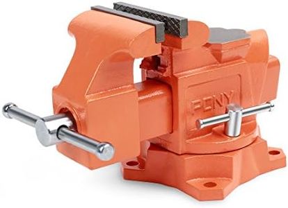 Pony Jorgensen Swivel Base Heavy Duty Bench Vice, 102 mm x 88 mm Size, Orange