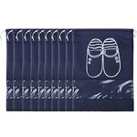 kilofly 10pc Travel Sleeve Transparent Storage Organizer Drawstring Shoe Bag Set