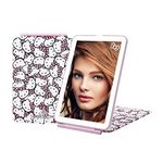 Impressions Vanity Hello Kitty Touch Pad Mini Tri-Tone Makeup Mirror with Printed Flip Cover and LED Strip, Travel Vanity Mirror with Touch Sensor Switch and USB Extension (White/Pink)