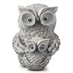 Roman Garden - Owl and Baby Statue, 8" H, Pudgy Pals Collection, Resin and Dolomite, Decorative, Garden Gift, Home Outdoor Decor, Durable, Long Lasting