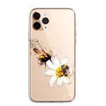 SmartGiftShop British Insects Case Splatter Art CLEAR Phone Cover Case Exclusive Artwork for iPhone SE - Bumble Bee