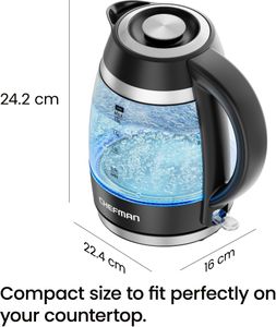 Chefman Electric Kettle 1.8L – Fast Boil, Stainless Steel