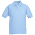 Fruit of the Loom Boys' Polo Shirt blue Sky Blue 12-13 Years