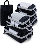 Meowoo Compression Packing Cubes Travel Organizer 7 Set, Ripstop Mesh Travel Organizers for Luggage Multi-Functional Ultralight Expandable Travel Luggage for Carry on Luggage, Travel, Backpack