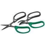 Draper Garden Scissor Set-2 Piece | Soft Grip | 165mm Straight Blade | 143mm Curved Blade | Gardening Hand Tools | Cutter Pruner | Pruning Tool | 18299