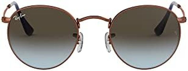 Ray-Ban Metal Round Sunglasses, Shiny Dark Bronze, 53 mm