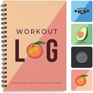 Workout Log Gym - XL 5" x 8"/A5 Sized Training and Gym Diary - Set Your Fitness Goals, Track 100 Workouts and Record Your Progress in Clear Detail (Peach)