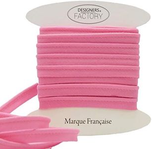 designers-factory Pink Cotton Piping Trim for Sewing - Available in Several Colours and Two Lengths - Piping bias Tape (by 5.46 Yards Pink)