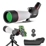 ESSLNB Spotting Scope 20-60X80 Spotter Scope with Tripod Phone Adapter and Bag 100% Waterproof BAK4 Fully Multi-coated Porro Prism for Target Shooting