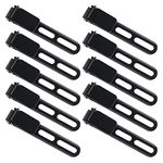 MAYALI 10PCS Tactical Black Stainless Steel Attachment Clip Slim 3.3 Belt Loop with Mounting Chicago Screws DIY Kydex Holster (Color : 10PCS Black)