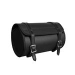 GARGOYLE BELLS Motorcycle Tool Bag Handlebar Bag Universal Motorcycle Fork Bag Saddlebags Sissy Bar Storage Tool Bag for Motorcycle (Black PVC, 10")