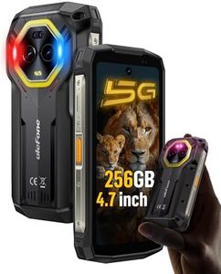 Ulefone Armor Mini 20 Pro 5G Rugged Smartphone 4.7 inch Small Screen, 256GB+2TB Expand, Android 14, 33W 6200mAh Wireless Charging, 64MP Night Vision, Flashlight Warning Light IP68 Waterproof UK Phone