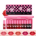 MYUANGO Lip Tint Set, 10 Pieces, Assorted Colors, Hydrating Formula, Long Lasting, Storage Container