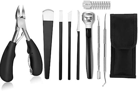 Kits de Couteaux de Pédicure, Pinces à Ongles, Coupe Cors Pied Scalpel Lame Pieds PéDicure Bistouri Couteau avec 10 Lames Pour Coupe RâPe à PéDicure Fichier PéDicure Couteau Ensemble Scalpel