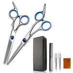 Hair Scissors Professional and Comb Thinning Shears for Men Women 7 Pieces Kit, 6 Inch Hairdressing Set Stainless Steel Hair Cutting Scissors for Salon Barber Home (Right handed-7pack)