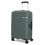 American Tourister Liftoff 67 cms Medium Check-in Polypropylene Hard Sided Double Spinner Wheel Luggage/Trolley Bag/Suitcase (Dark Olive)