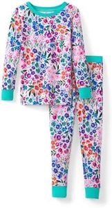 Little Sleepies Two-Piece Pajama Set for Boys & Girls, Soft Viscose from Bamboo Toddler Pajamas for Kids, Family Matching PJs, Sweet Pea, 9-10