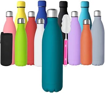 GeeRic Bottiglia Termica 750ML Opaco in Acciaio Inox per Campeggio,Scuola,Sport,Palestra Diaspro