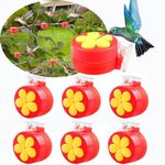 Ling-Luo 6 PCS Handheld Hummingbird Feeders,Mini Plastic Feeders with Clips,Ideal for Hummingbird Houses,Flowerpots,and Tree Branches,Easy-to-Use Bird Feeders for Canadian Gardens