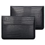 LCMOCICO Crocodile Grain PU Leather Flap Style Case Bag Laptop Sleeve for MacBook Air 13.6 inch 2022 M2 A2681 Air 13 2018-2021 M1 A2337 A2179 A1932 Notebook Bag for MacBook Pro 13 2016-2022, Black