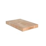 T&G 10932 Rectangular End Grain Chopping Board with Finger Grooves in Hevea, Medium, 38 x 26 x 4 cm
