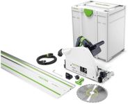 Festool 576119 TS 75 EQ-F-Plus-FS Plunge Cut Circular Track Saw with 75-Inch Guide Rail