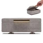CKEYURE Key Box | Faraday Box for Car Keys | Car Key Signal Blocker Box | RFID Key Box | Key Holder | Key Safe | Signal blocking key box for car security | One Hand Operation (Light Grey)