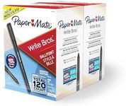 Paper Mate Ballpoint Pens, Write Bros. Black Ink Pens, Medium Point (1.0mm), 120 Count