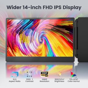 Teamgee 14-Inch Portable Monitor – Full HD USB-C Display
