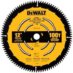 DEWALT Miter Saw Blade, 12 inch, 100 Tooth, Fine Finish, Ultra Sharp Carbide (DWA112100)