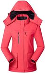 USB Heated Jackets Ladies Electric Heated Jacket Waterproof Windproof Heated Jacket for Outdoor Work and Daily Wear (Color : Red, Size : L)