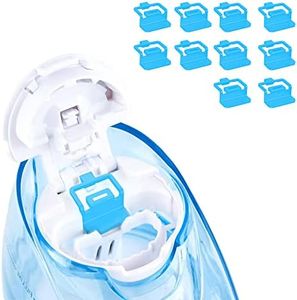 Silicone Refills Accessories for Salt Water Pods Nasal Care Treatment, Replacement Accessory,Save Salt Clips, Simple Operation (Blue 10 Pack)