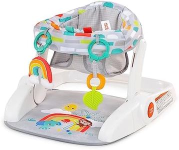 Bright Starts Learn-to-Sit Baby Floor Seat, 2-Positions Grow with Infant, Portable Baby Chair, Includes Sensory Toys, Unisex, 4-12 Months, Playful Paradise
