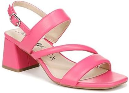 LifeStride womens Celia Slingback Strappy Dress Sandals Heeled Sandal, French Pink, 9