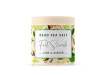 CalmGenix Lime & Ginger Foot Scrub with Dead Sea Foot Salts for Foot Spa | Exfoliating Foot Scrub for Hard Skin, Cracked Heel | Natural Foot moisturiser Pedicure Scrub | 460g Foot Exfoliator Scrub Tub