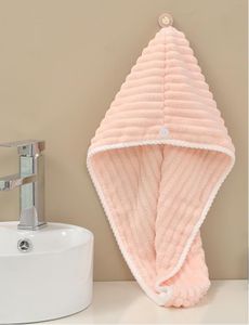 DIVYAM Hair Towel Wrap for Women Microfiber Quick Drying Towel for Hair with Elastic Loop for Tying Magic Hair Head Wrap Towels Pink Color Set of 1