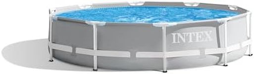 Intex 10'x30 Prism Metal Frame Round Outdoor Above Ground Swimming Pool,No Pump