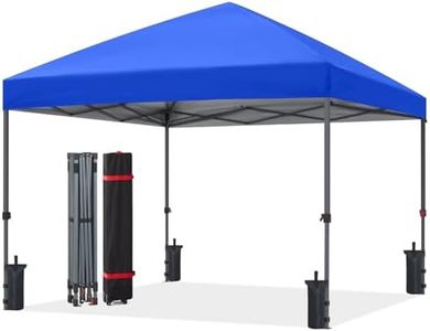ABCCANOPY Pop Up Canopy - Outdoor Patio Portable Canopy Tent Heavy Duty for Backyard and Deck with 4 Sandbags(Royal Blue, 8x8)