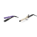 IKONIC Hair Crimper (Purple) & IKONIC CURLING TONG- 22MM (BLACK & GOLDEN)