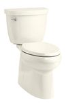 Kohler 5310-96 Cimarron Skirted trapway Comfort Height Two-Piece Elongated Toilet, Left-Hand Trip Lever, Biscuit