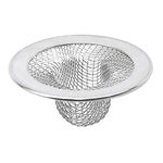 Antrader Kitchen Sink Strainer, 2Pcs Stainless Steel 2-Inch Diameter Mesh Round Filter Bathroom Bathtub Wash Basin Garbage Disposal Basket Filter