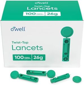 OWELL Twist Top Lancets for Diabetes Testing, 26 Gauge Diabetic Lancets for Blood Testing, Glucose and Keto Testing – Sterile Lancets Fits Most Lancing Devices - 26g Blood Sugar Lancets (100ct)