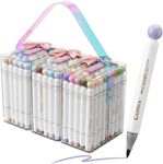 Comix Alcohol Markers Brush Tip, Art Markers 120 Professional Colors