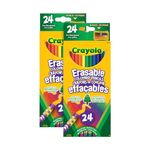 2pk Bundle of 24 Erasable Coloured Pencils