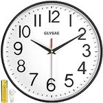 GLVSAE Wall Clock 12 Inches Non-Tic