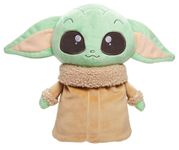 Mattel Star Wars Jumping Grogu Plush Toy with Jumping Action and Sounds, Soft Doll Inspired by Star Wars Mandalorian Book of Boba Fett, HPG48