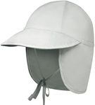 Brook + Bay Baby Sun Hat - Beach Hat, Summer Hat, Swim Hat for Baby Boys & Girls Gray Medium - Gray