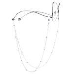 Mini Tree Spectacle Chain Glasses Chains for Women Eyeglass Chains Beads Reading Glasses Neck Cord Sunglasses Strap Holder (Silver)