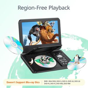 Yoton 12.5" Portable DVD Player – Rechargeable, Swivel Screen
